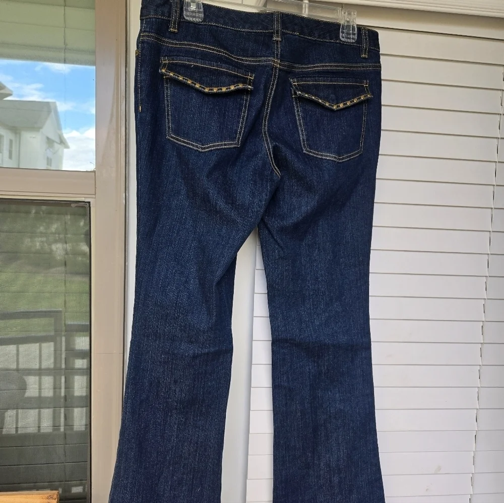 Michael Kors Women’s Size 6 Denim Blue Flare Jeans Cotton Blend Dark Wash